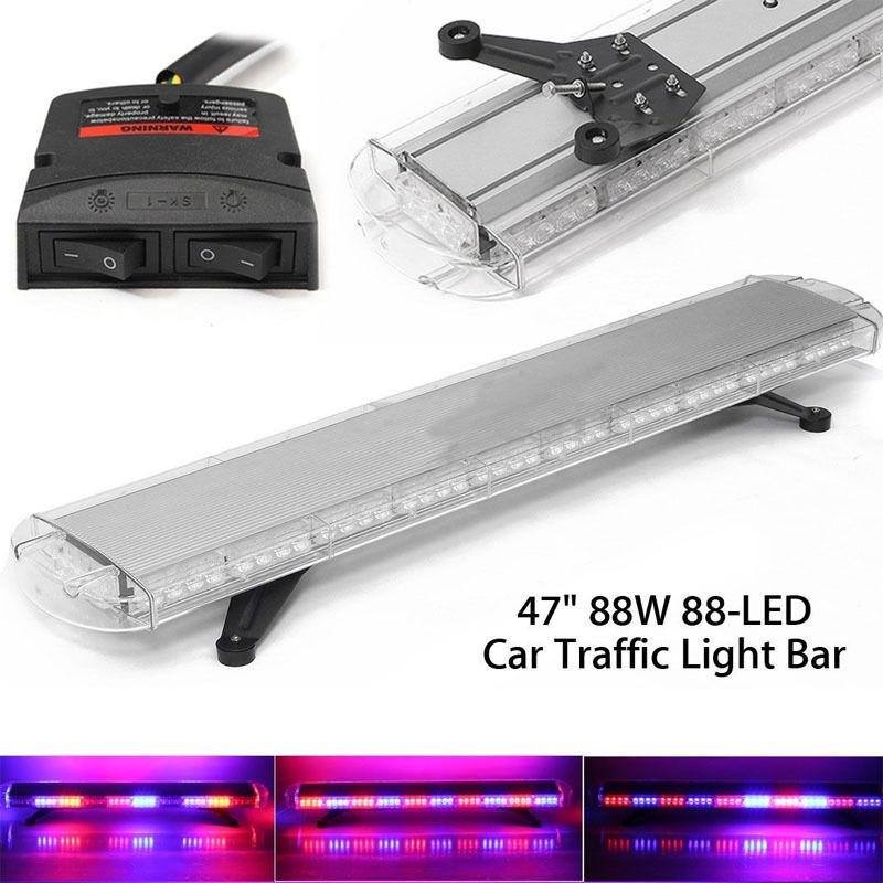 High Power 88W 47" 88LED Emergency Warning Beacon car truck strobe light Bar 3