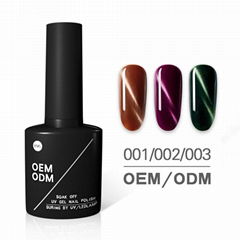 China supplier soak off UV/LED cat eyes gel nail polish