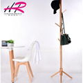 Simple and creative tree style solid wood coat and hat stand floor clothes stand 2