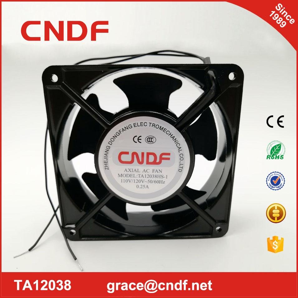 industrial fan with 2 years warranty and CE 120x120x38mm 110VAc sleeve bearing