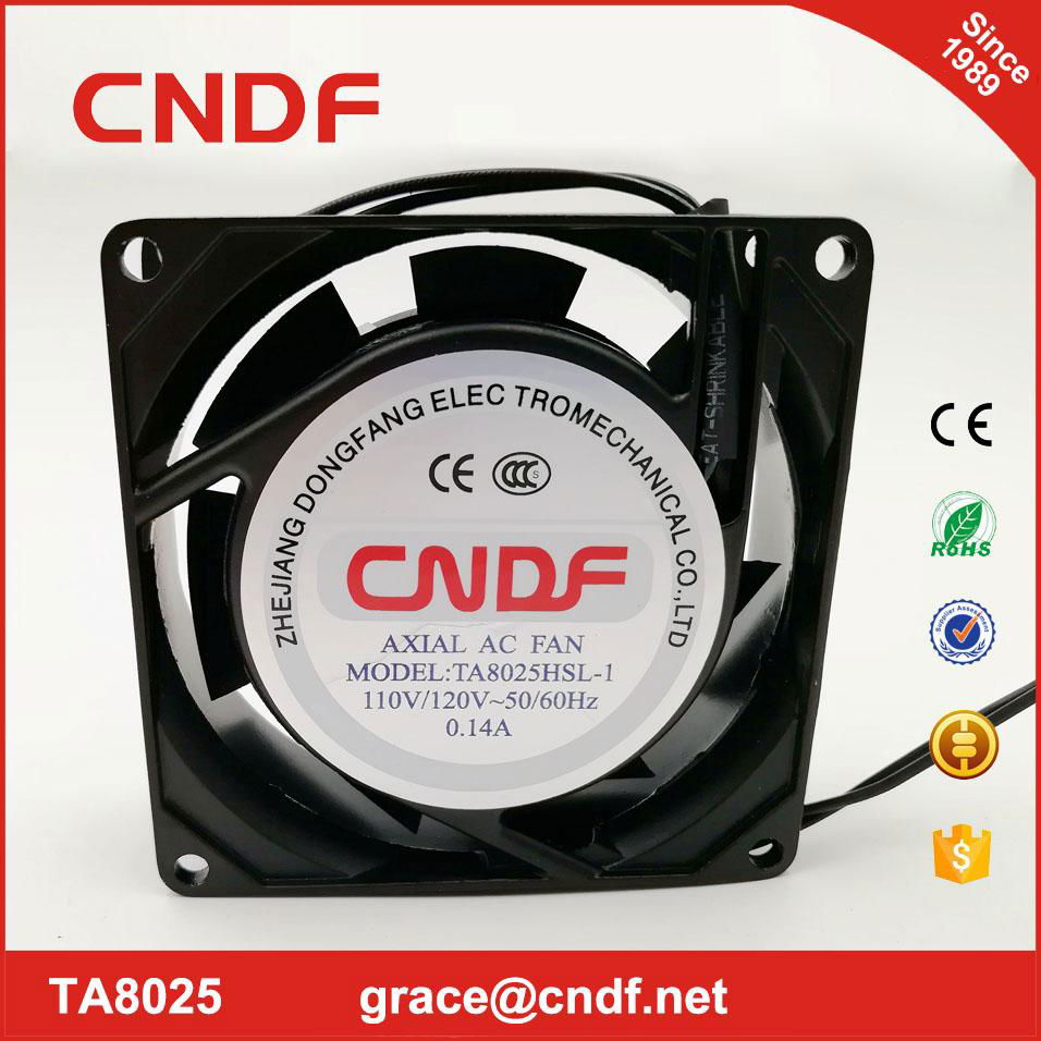 made in china manufacturer 80x80x25mm 220/240VAc axial fan TA8025HBL-2