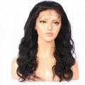 Cheap 22" remy indian human hair body wave full lace wigs 1