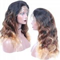 Top 26" remy indian human hair body wave full lace wigs