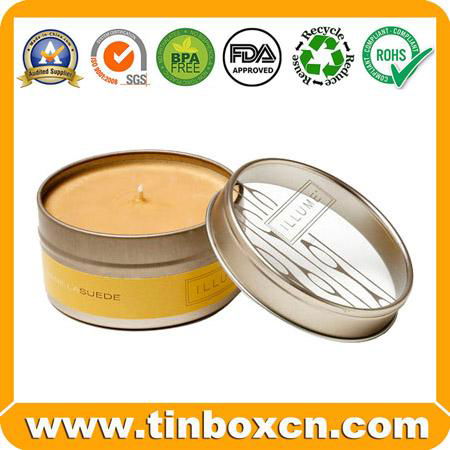  Round Candle Tin Metal Gift Box  2