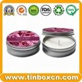  Round Candle Tin Metal Gift Box 