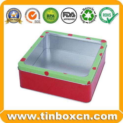 Square tin box food tin container metal tin can for gift 5