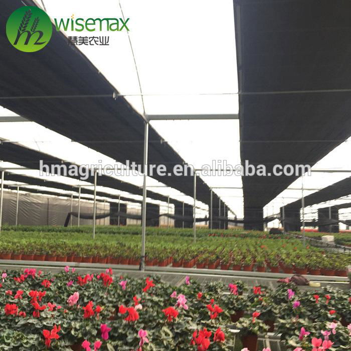 3 Layer breathable shading curtain film covering whole blackout greenhouse 5