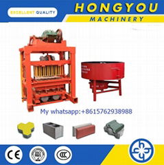 QTJ4-40 manual concrete hollow block making machine