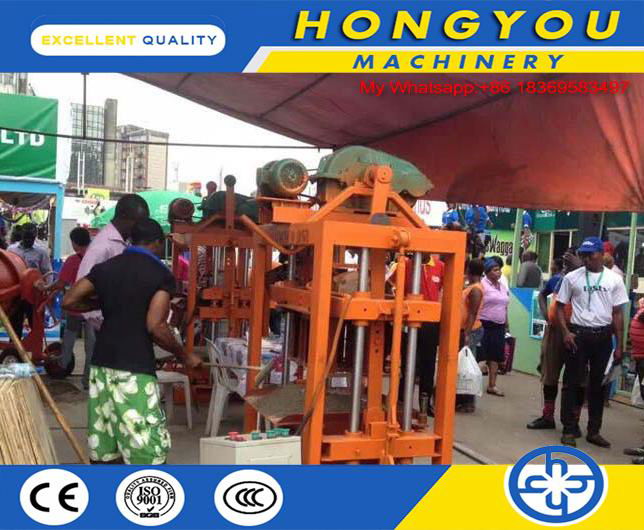 QTJ4-40 manual concrete hollow block making machine 4