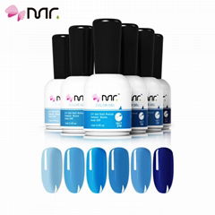 Factory long lasting blue sky color nail polish soak off smoothly thick uv gel