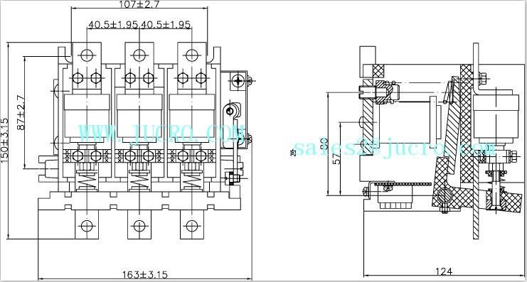 HVJ5 1.14kv 125A AC vacuum contactor 5