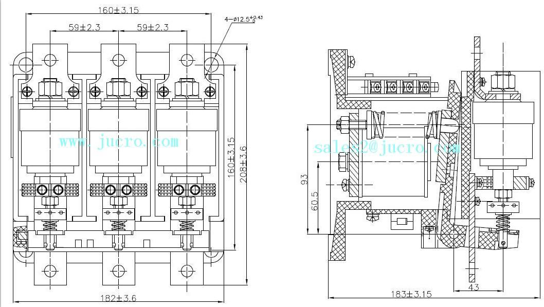 HVJ5 1.14 kv 250A AC vacuum contactor 2