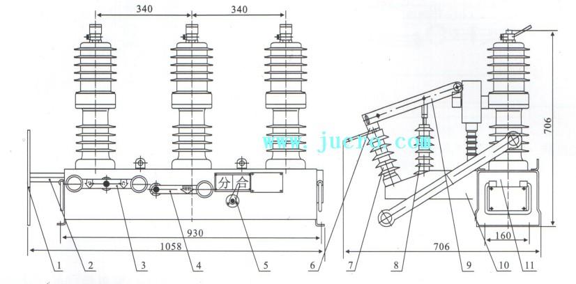 HVD32 ZW32 vacuum circuit breaker VCB 3