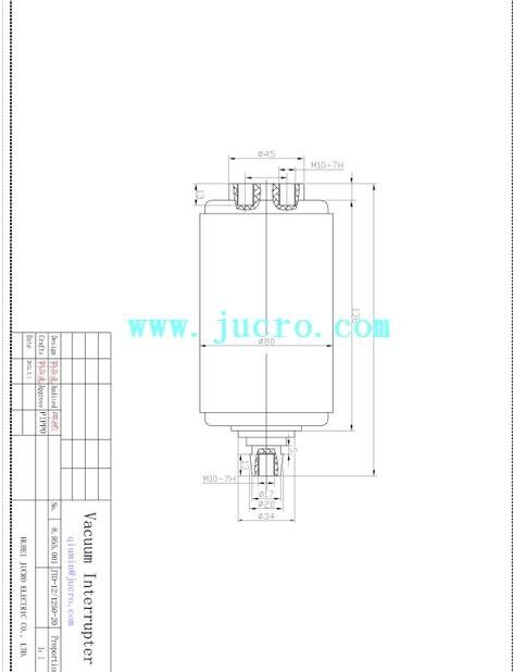 JTD 12kv 1250A 20KA vacuum interrupter for Solid embedded poles 3