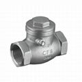  200 Psi Stainless Steel Thread Swing Check Valve (GAH14W) 1