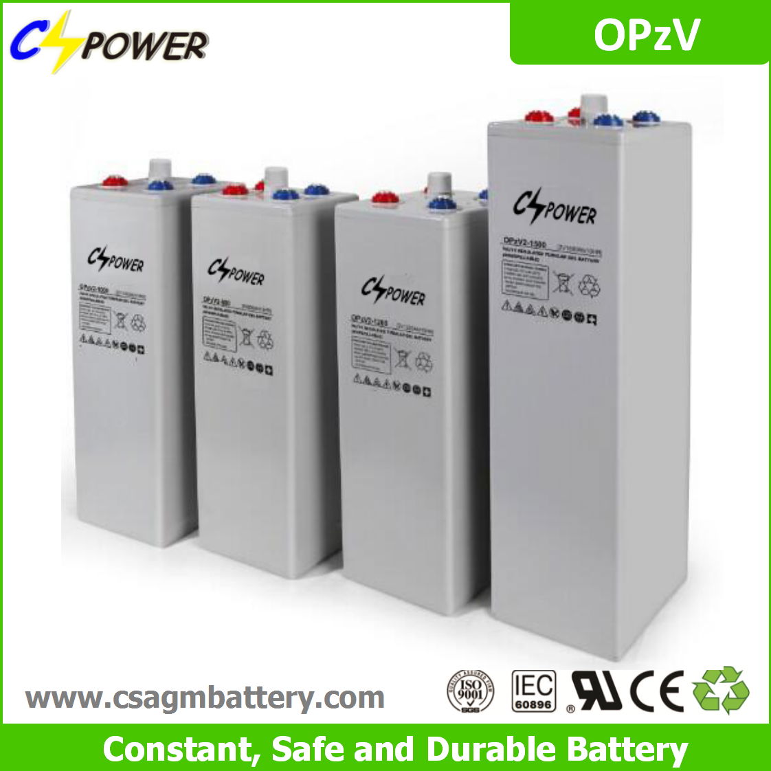 Deep Cycle 2v 500ah OPzV Tubular Gel Battery