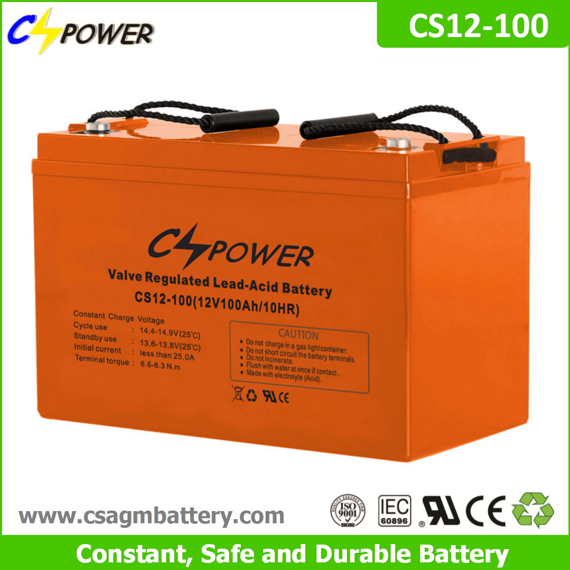 VRLA AGM 12v 100ah Lead Acid Battery for UPS 3