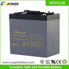 12v 55ah Deep Cycle VRLA AGM Lead Acid Battery