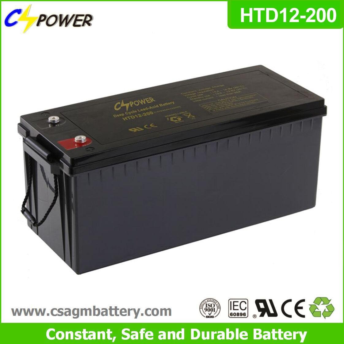12v 200ah Deep Cycle Vrla Agm Lead Acid Battery Htd12 200 Cspower