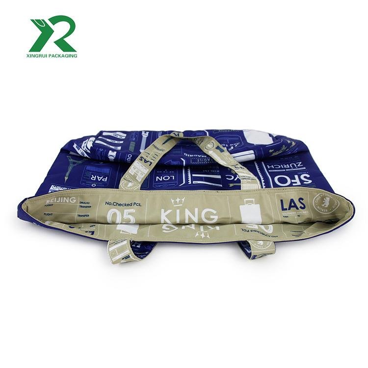 Promotional blue reusable shopping bag custom oxford bag  2