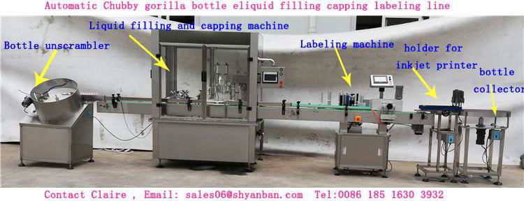 Automatic Chubby Gorilla bottle Eliquid Ejuice Smoke Oil filling machine  4
