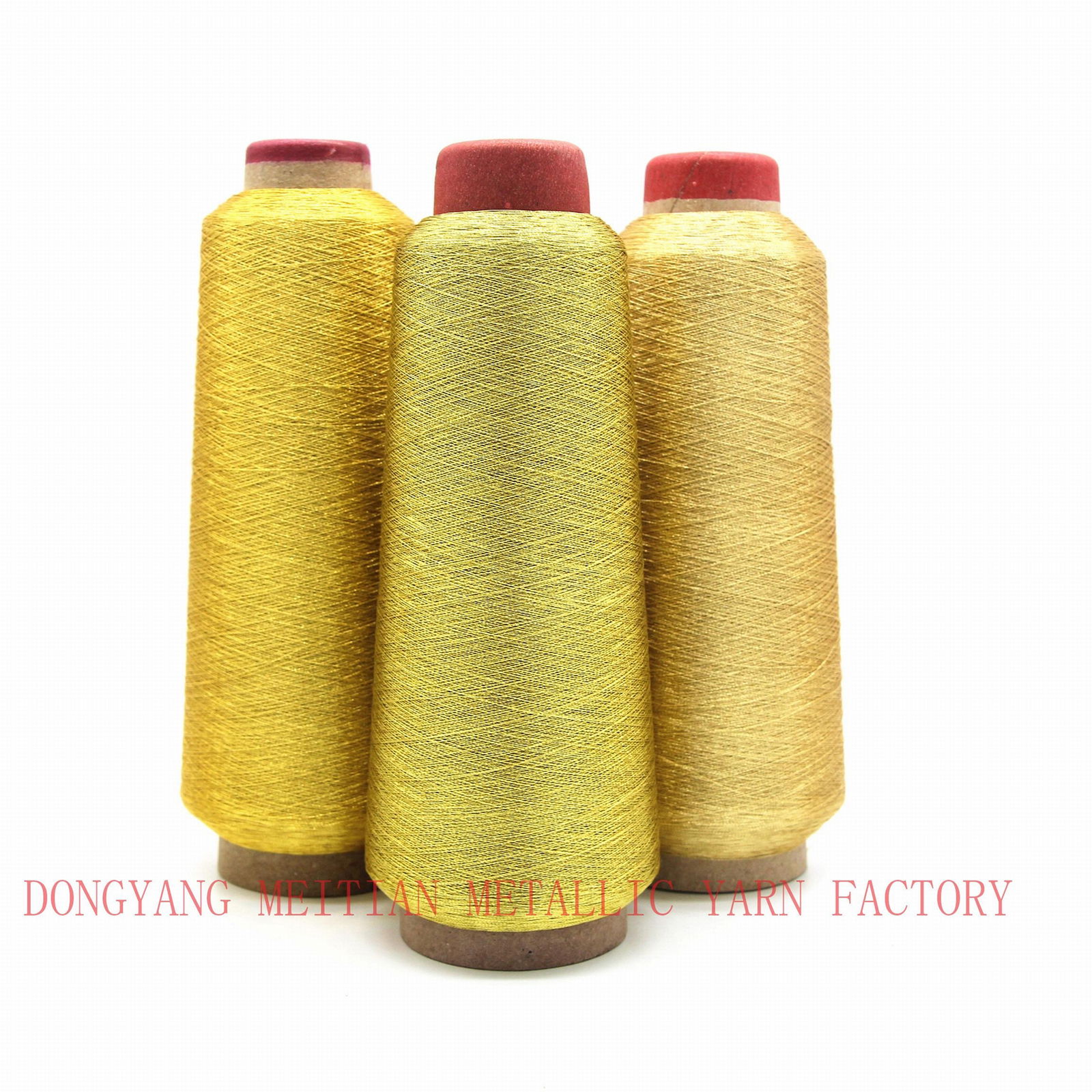 ST/MS type fluorescent gold metallic yarn with shiny appearance