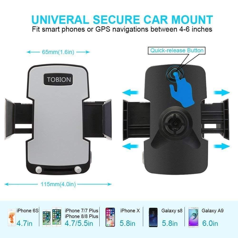 Universal Air Vent Holder Car Mount Holder for 2inch to 3.9inch cell phone 2