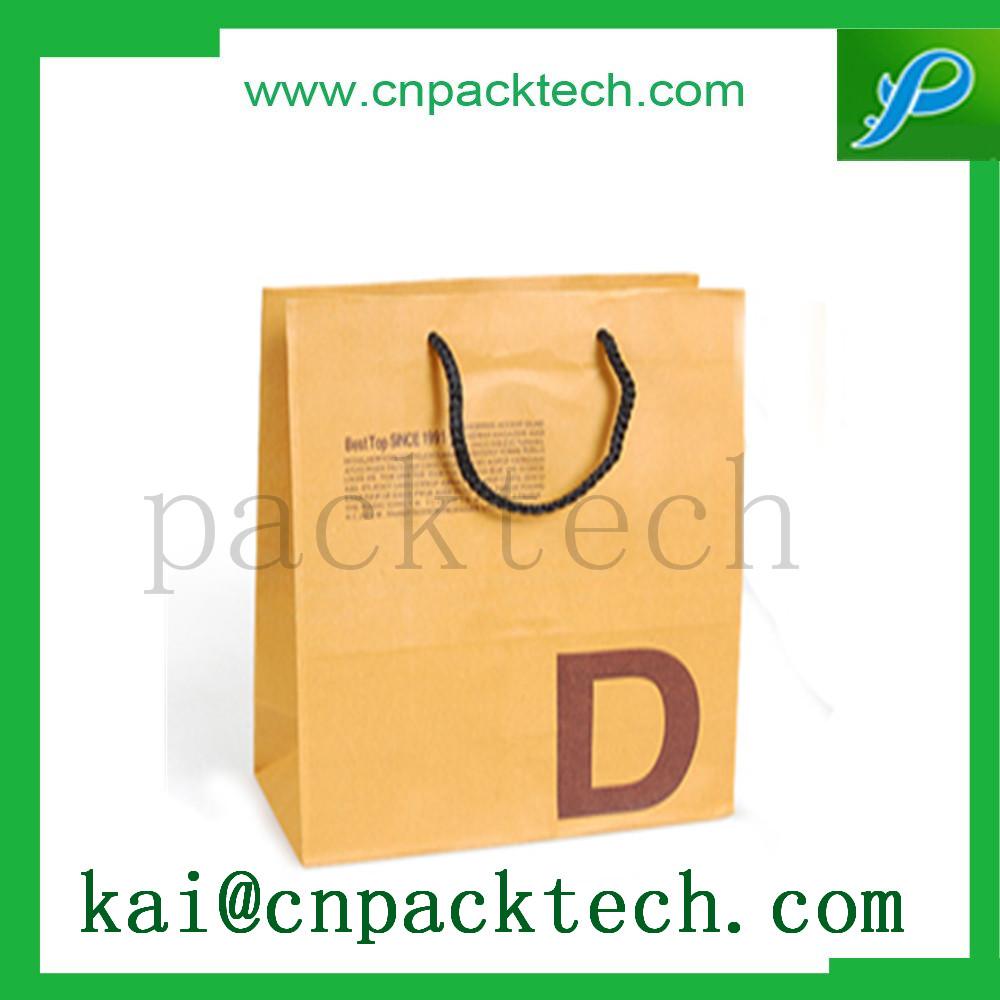 Custom Shapes Yellow Floral Different Size Paper Bag for Gift Packing