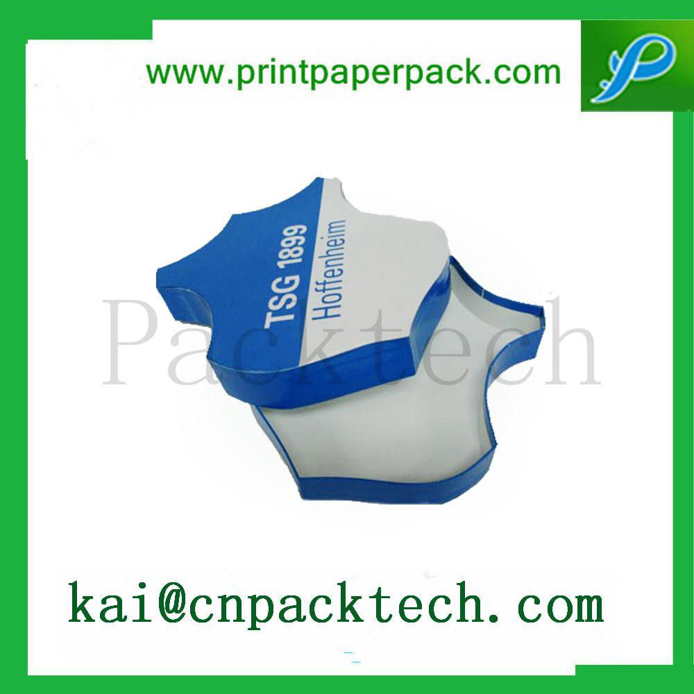 Customized Printed Blue White Custom Shape Paper Box for Packing