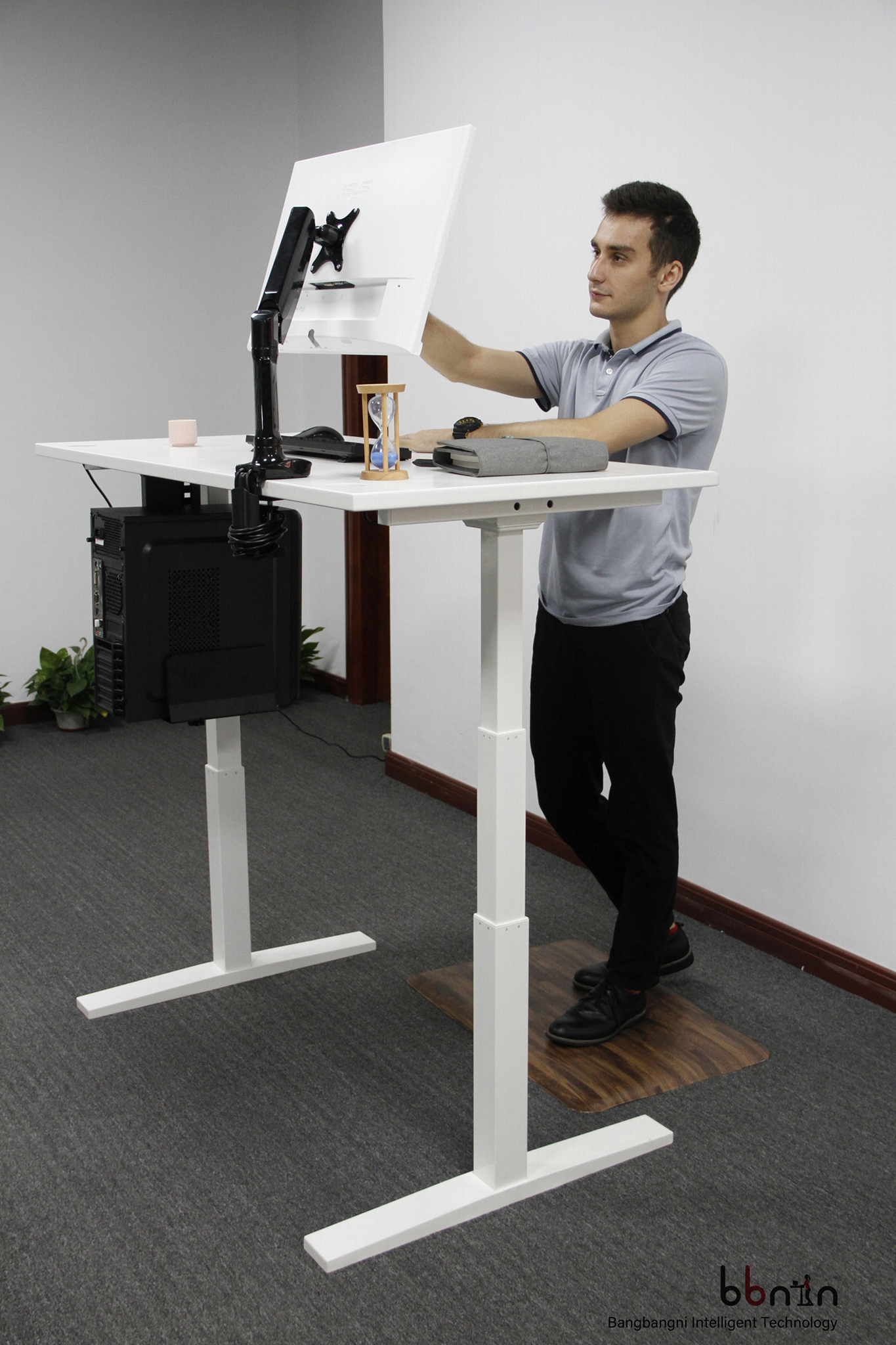 Ergonomic height adjustable office desk BBN21A Bangbangni