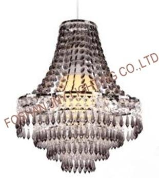 Chandelier Style Clear Acrylic Chrome Ceiling Light Shade Easy Fit Pendant Lamp