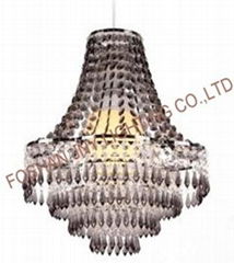 Chandelier Style Clear Acrylic Chrome Ceiling Light Shade Easy Fit Pendant Lamp