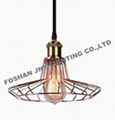 Vintage Retro Style Chrome Metal Basket Cage Ceiling Pendant Light Shade 1