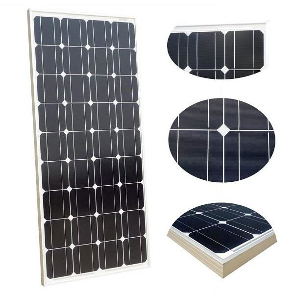 100W 12V Monocrystalline Solar Panel Kit with 20A LCD Charge Controller 3