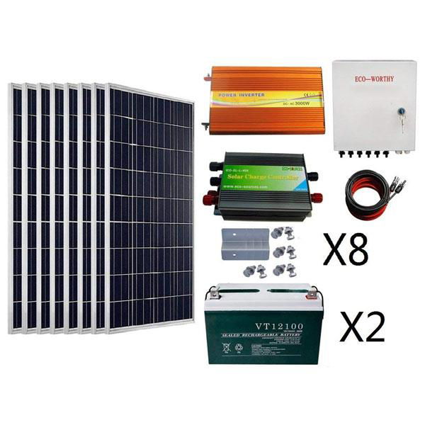 800 Watts Complete Off-Grid Polycrystalline Solar Power System