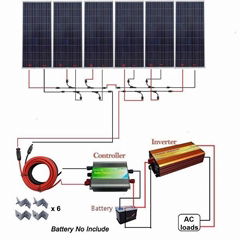 900W 24V Polycrystalline Off Grid Solar Panel Kit