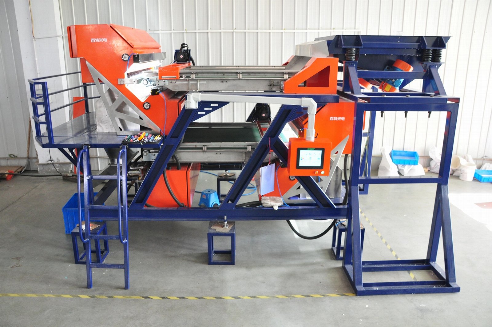 Glass sorting machine belt type CCD color sorter with 2 layers industrial 