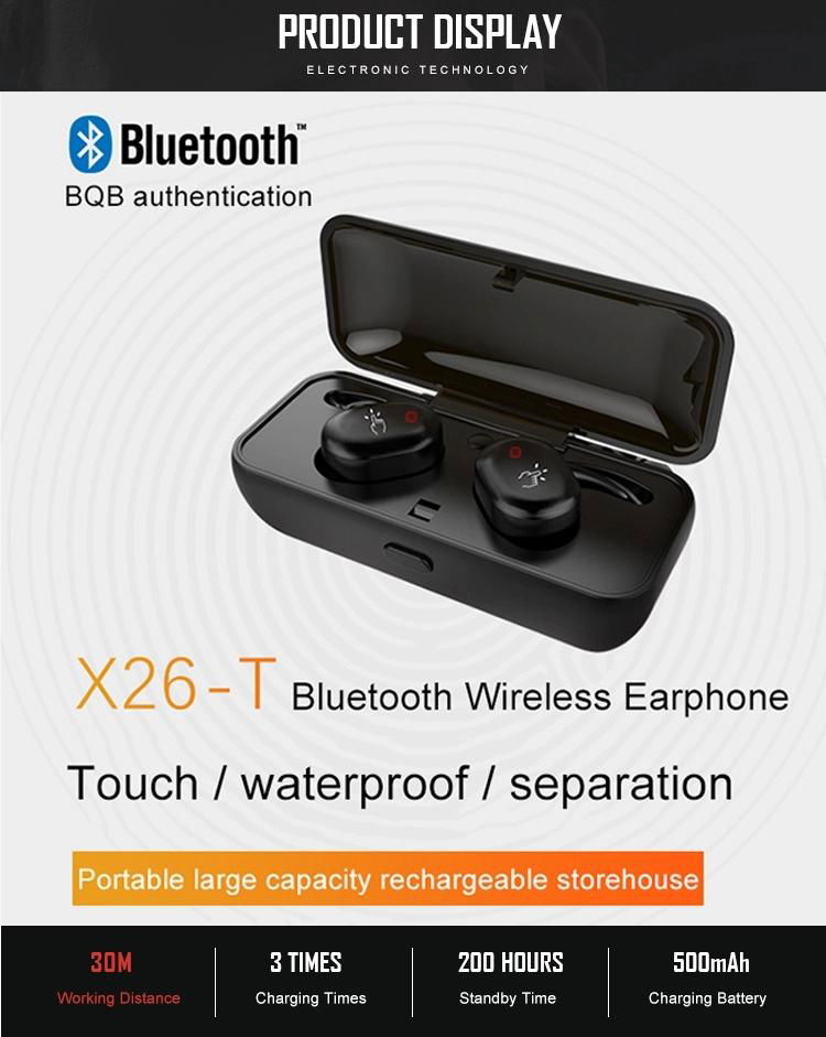 Touch  TWS mini bluetooth wireless headphone earphone with charging box          4