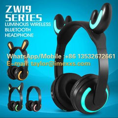 Luminous Ear Cat Bluetooth Headphone