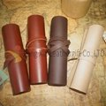 Genuine leather roll up bag for Phone and Digital product leather tool case
