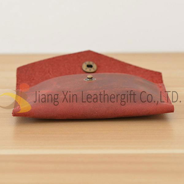 Folding Leather Coin Purse Mens Pattern with Personalised 2