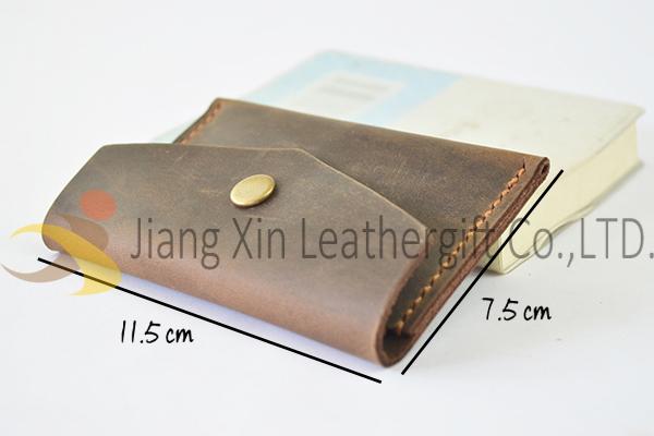 Folding Leather Coin Purse Mens Pattern with Personalised 3