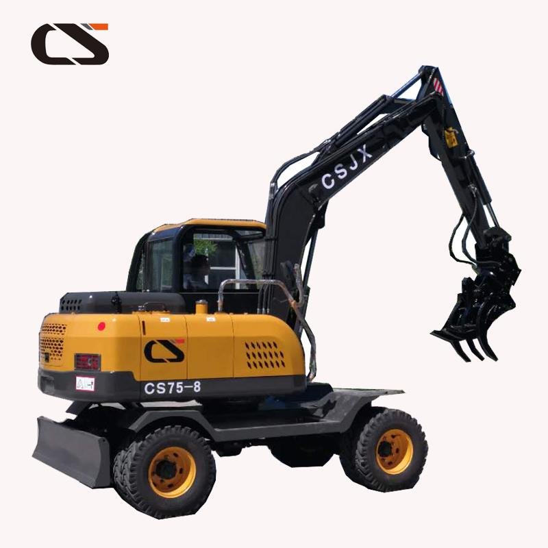 CS75-8 wheeled hydraulic excavator 7 ton digger price 