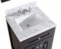 Solid Wood White Marble Top Bathroom Vanity Cabinet 1