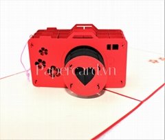 Camera with heart-popupcard-origamiccard-thanksgivingcard