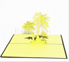 coconut palm-3Dcard-popupcard-origamiccard-thanksgivingcard