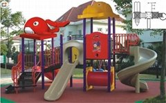 Rotomolded playground equipment for slide