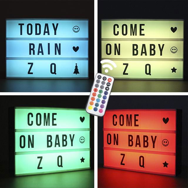 LED color change marquee light box with remote control