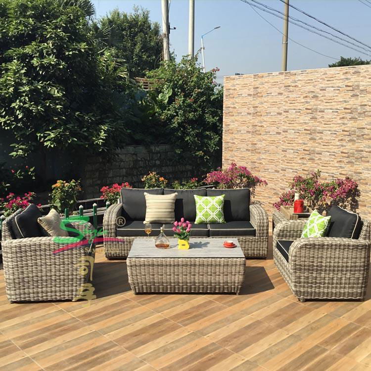 siyu furniture outdoor rattan wicker sofa set 2