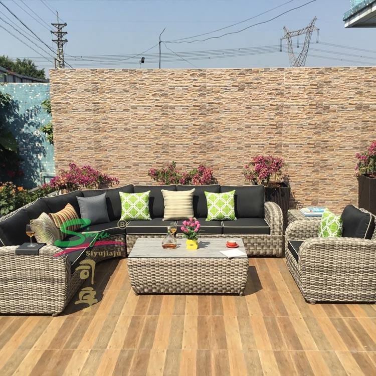 siyu furniture outdoor rattan wicker sofa set 3